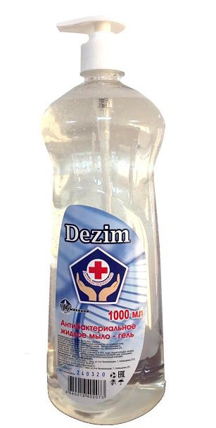 Жидкое мыло"Dezim"Антибактериальное 1 л с дозатором