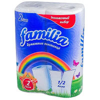 Бумажные полотенца 2х сл. "FAMILIA" в уп. 2 рулона 