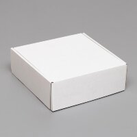 Коробка на вынос белая, сборная 23*23*8 см